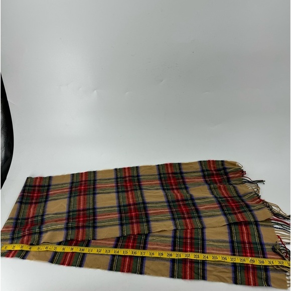 Cashmere Tartan unbranded plaid Fringe Scarf unisex - Picture 4 of 7
